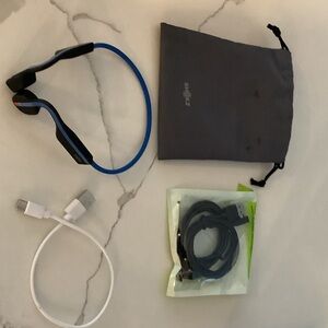 Zagz Blue and Black Wireless Headphones Set